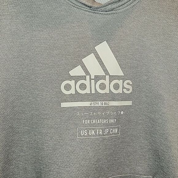 Adidas Men’s For Creators Only SZ XL light grey Hoodie Sweatshirt - Picture 2 of 5